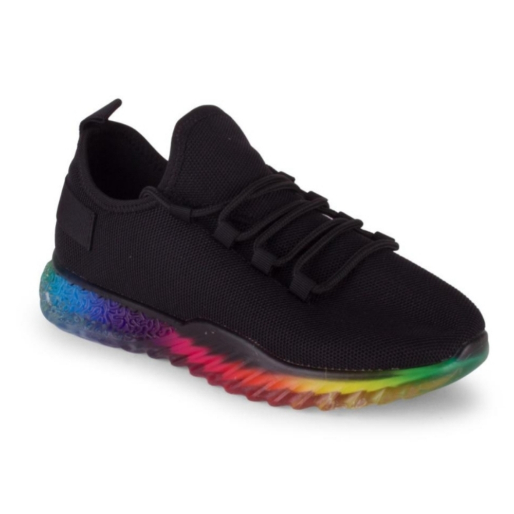 Affinity soft, rainbow gel-sole sneakers, in sz 7.5 by Wanted